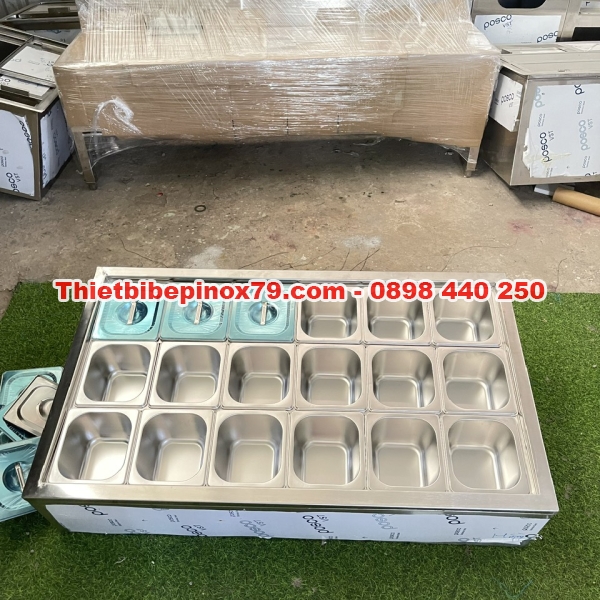 THÙNG ĐÁ INOX 304 GIỮ LẠNH CÁC LOẠI TOPPING