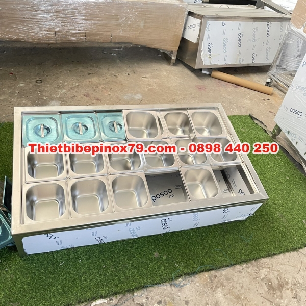 THÙNG ĐÁ INOX 304 GIỮ LẠNH CÁC LOẠI TOPPING