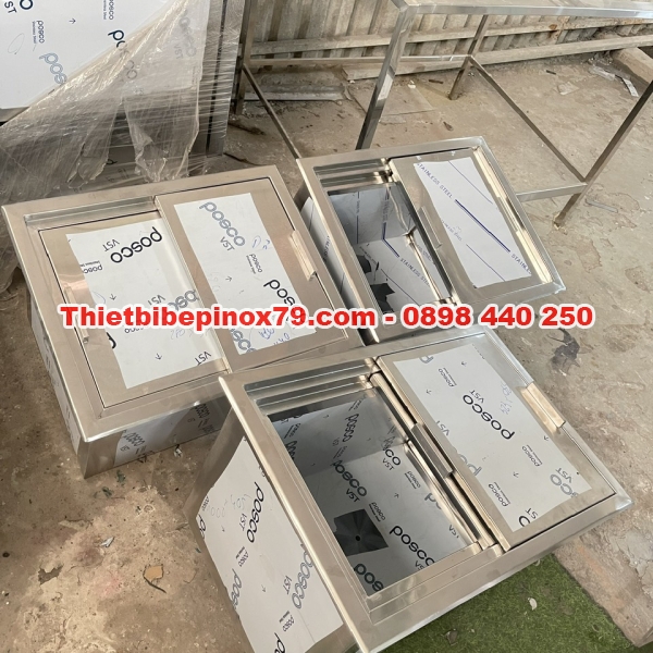 THÙNG ĐÁ INOX 304 ÂM MẶT QUẦY