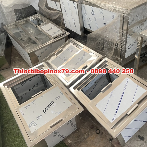 THÙNG ĐÁ INOX 304 ÂM MẶT QUẦY