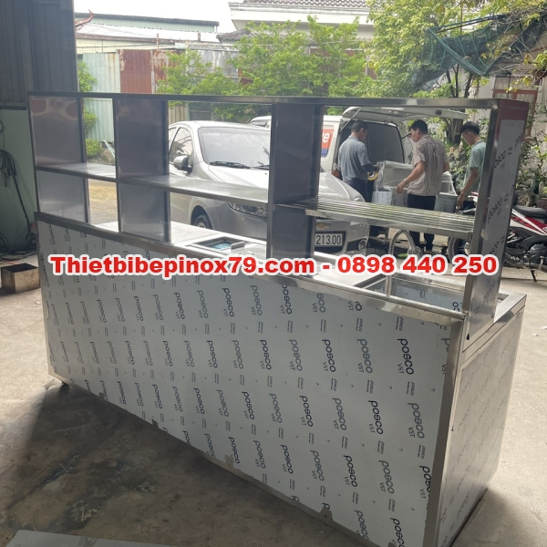 QUẦY PHA CHẾ TRÀ SỮA INOX 3