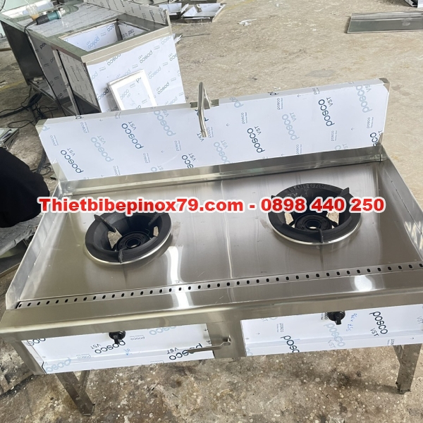 BẾP Á 2 HỌNG KIỀNG TÔ CÓ RÃNH THOÁT NƯỚC SẢN XUẤT TẠI XƯỞNG