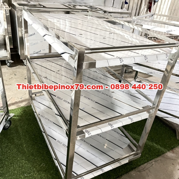  XE ĐẨY 3 TẦNG CÓ BÁNH XE DI CHUYỂN
