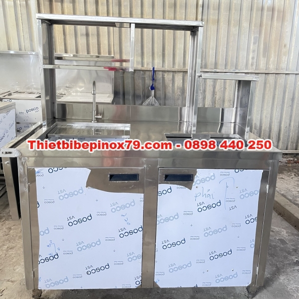 QUẦY PHA CHẾ INOX 304 DÀI MỘT MÉT HAI
