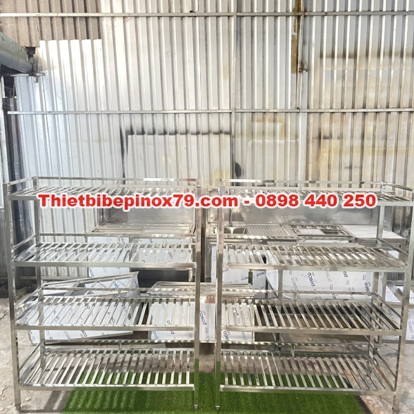 KỆ INOX 4 TẦNG SONG