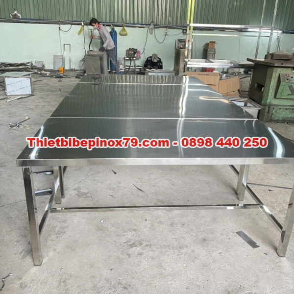  BÀN INOX 1 TẦNG DÙNG TRONG NHÀ ĂN, CĂN TIN