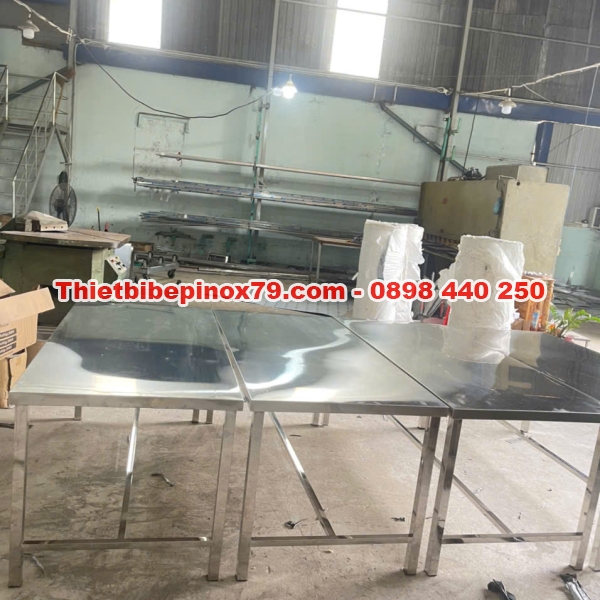  BÀN INOX 1 TẦNG DÙNG TRONG NHÀ ĂN, CĂN TIN