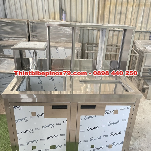 QUẦY PHA CHẾ INOX 304 DÀI MỘT MÉT HAI