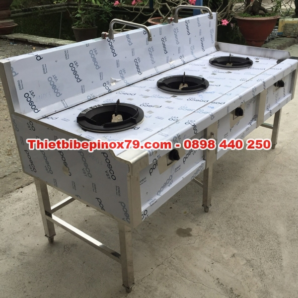 BẾP Á CÔNG NGHIỆP 3 HỌNG KIỀNG TÔ