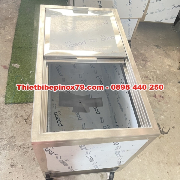 THÙNG ĐÁ INOX 304 CÓ CHÂN BÁNH XE GIỮ ĐÁ 2 NGÀY