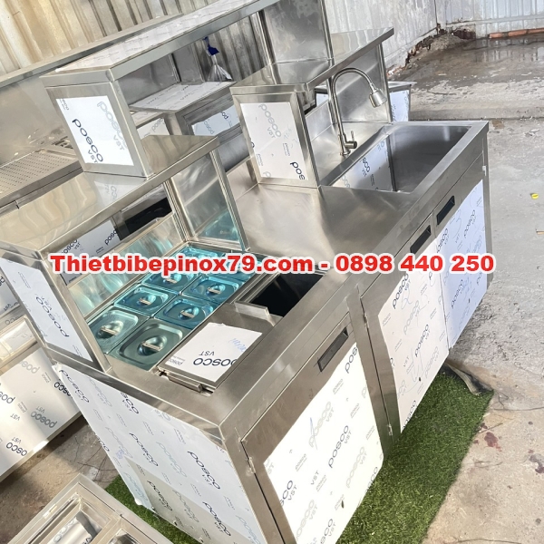QUẦY PHA CHẾ INOX 304 DÀI MỘT MÉT SÁU