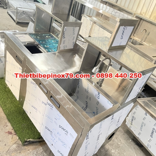 QUẦY PHA CHẾ INOX 304 DÀI MỘT MÉT SÁU