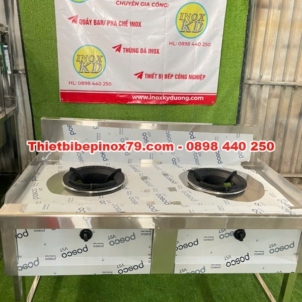 BẾP Á 2 HỌNG KIỀNG TÔ INOX 304