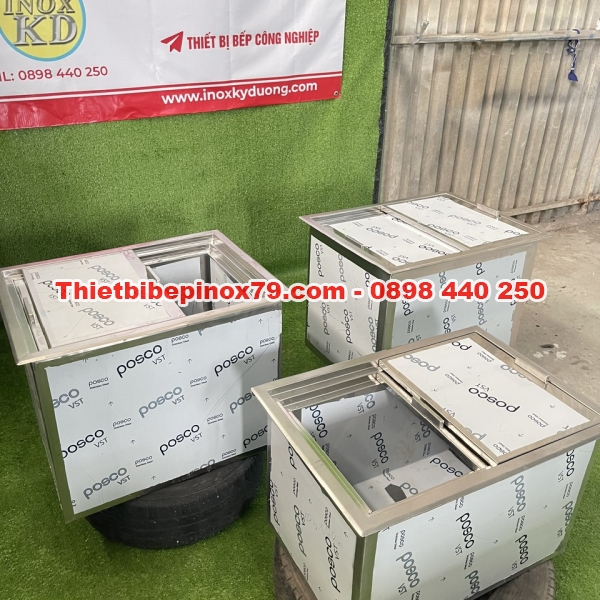 THÙNG ĐÁ INOX ÂM QUẦY GIỮ ĐÁ 2 NGÀY