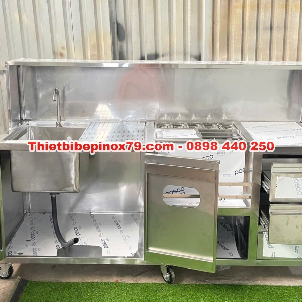 BÁO GIÁ QUẦY PHA CHẾ TRÀ SỮA INOX GIÁ TẠI XƯỞNG