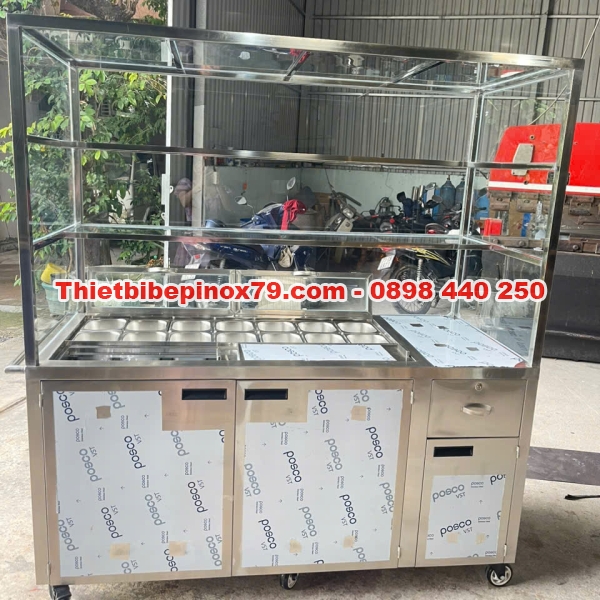 XE TRÀ SỮA INOX SẢN XUẤT TẠI XƯỞNG CHUẨN INOX 304