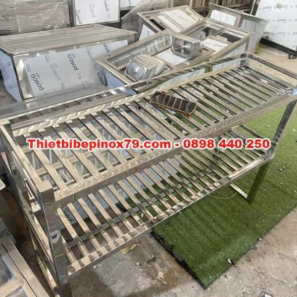 KỆ INOX 2 TẦNG SONG GIÁ RẺ