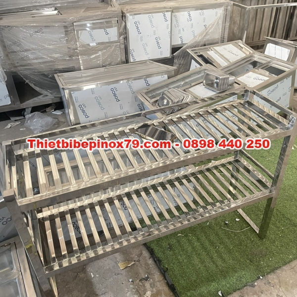 KỆ INOX 2 TẦNG SONG GIÁ RẺ