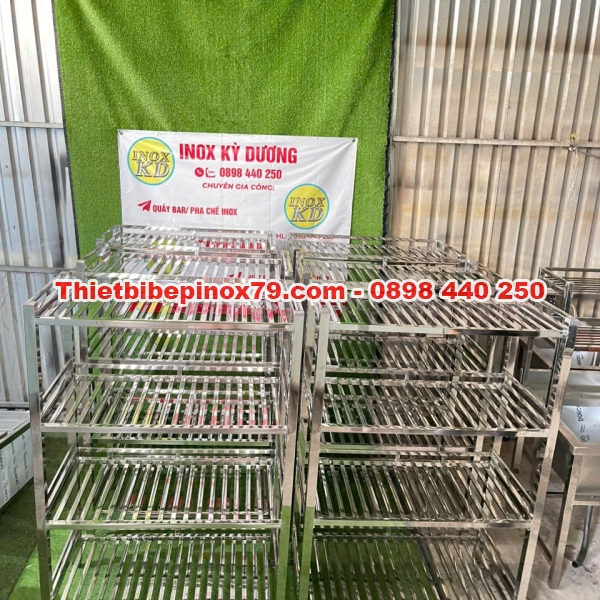 KỆ INOX 304 CÓ TẦNG SẢN XUẤT TẠI XƯỞNG GIÁ RẺ