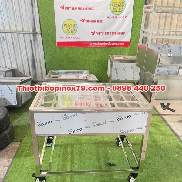 THÙNG ĐÁ INOX GIỮ LẠNH TOPPING TRONG THỜI GIAN LÂU NHẤT