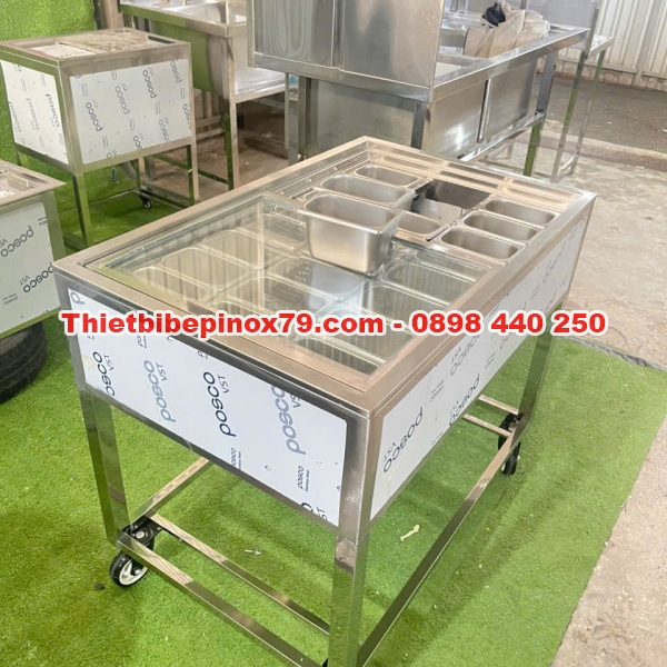 THÙNG ĐÁ INOX GIỮ LẠNH TOPPING TRONG THỜI GIAN LÂU NHẤT