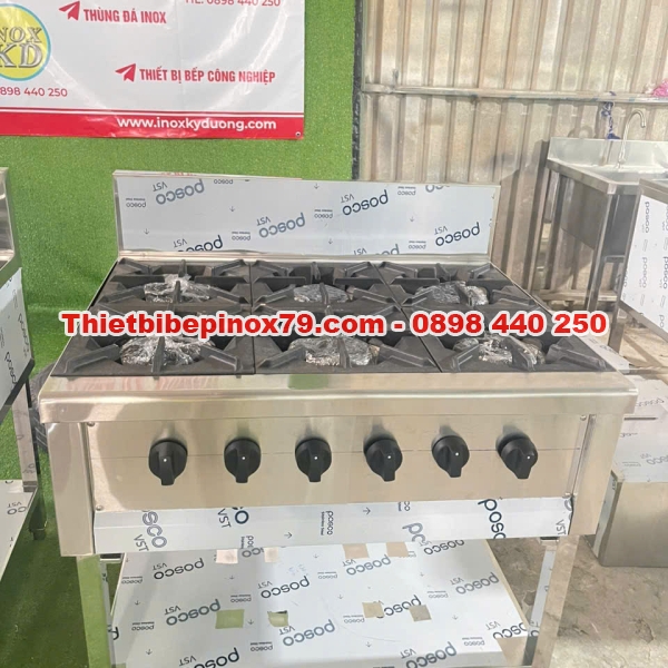 BẾP ÂU 6 HỌNG SẢN XUẤT TẠI XƯỞNG INOX KỲ DƯƠNG