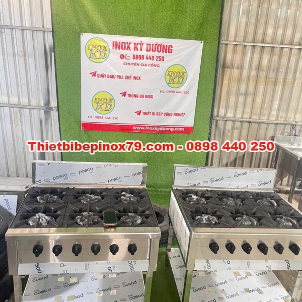 BẾP ÂU 6 HỌNG SẢN XUẤT TẠI XƯỞNG INOX KỲ DƯƠNG
