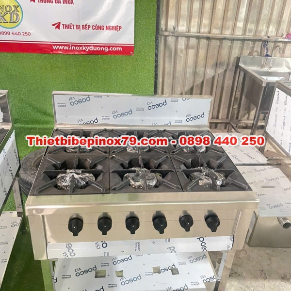 BẾP ÂU 6 HỌNG SẢN XUẤT TẠI XƯỞNG INOX KỲ DƯƠNG