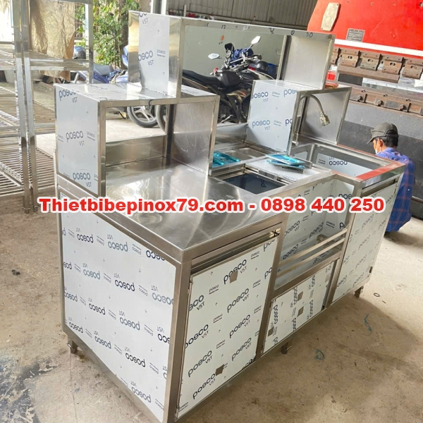CÁCH SỬ DỤNG QUẦY PHA CHẾ TRÀ SỮA INOX