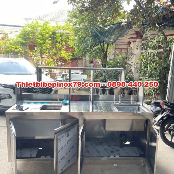 ĐỊA CHỈ MUA QUẦY PHA CHẾ TRÀ SỮA INOX 304 UY TÍN, CHẤT LƯỢNG