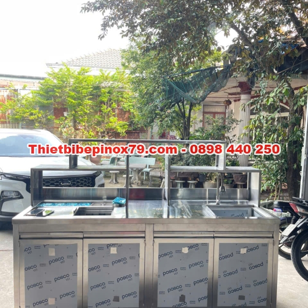 ĐỊA CHỈ MUA QUẦY PHA CHẾ TRÀ SỮA INOX 304 UY TÍN, CHẤT LƯỢNG