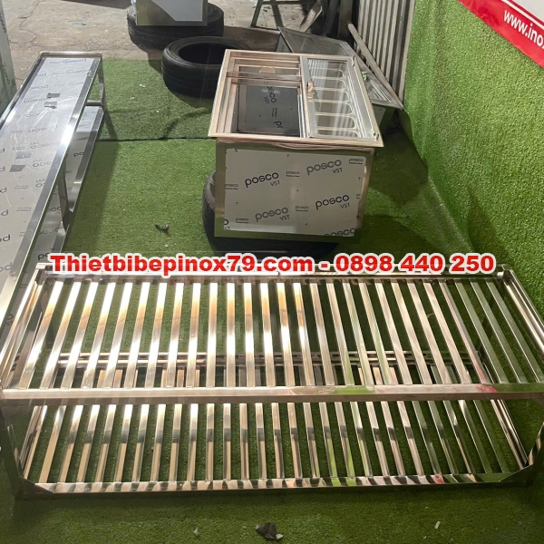 KỆ SONG INOX TREO TƯỜNG 2 TẦNG GÁ RẺ