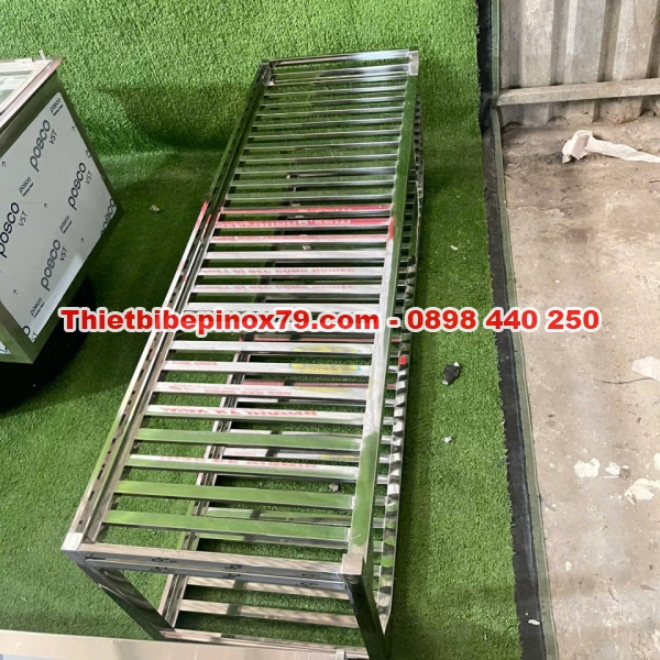 KỆ SONG INOX TREO TƯỜNG 2 TẦNG GÁ RẺ