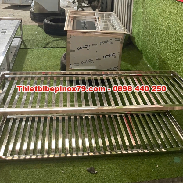 KỆ SONG INOX TREO TƯỜNG 2 TẦNG GÁ RẺ