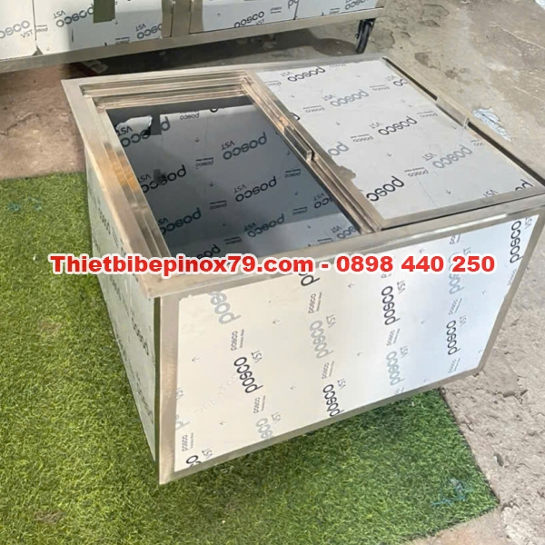 THÙNG ĐÁ INOX 304 ÂM QUẦY GIỮ ĐÁ 2 NGÀY
