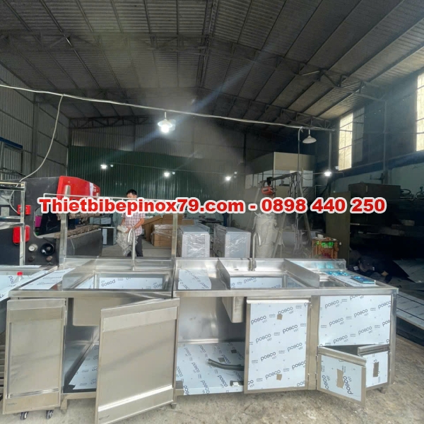 HỆ QUẦY PHA CHẾ TRÀ SỮA INOX 304