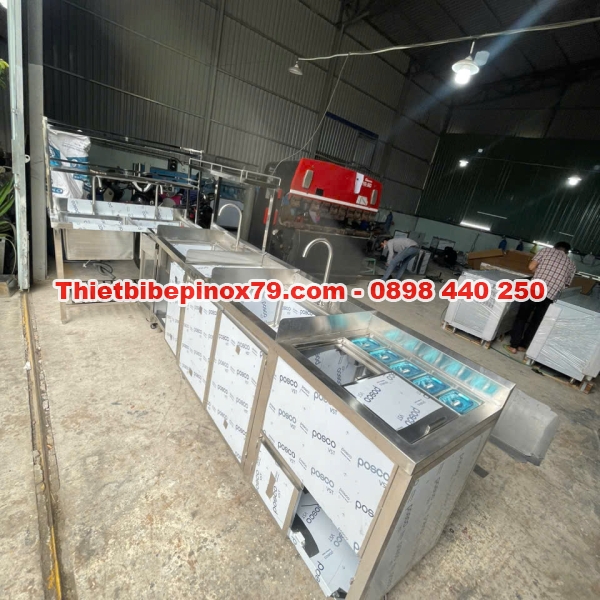 HỆ QUẦY PHA CHẾ TRÀ SỮA INOX 304