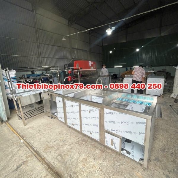 HỆ QUẦY PHA CHẾ TRÀ SỮA INOX 304