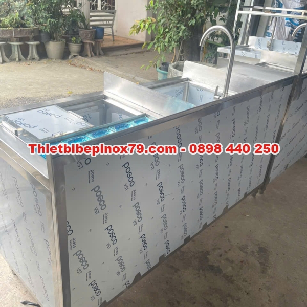 HỆ QUẦY PHA CHẾ TRÀ SỮA INOX 304