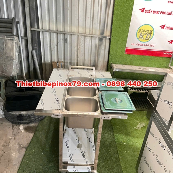 XE ĐẨY CƠM CANH TRƯỜNG MẦM NON
