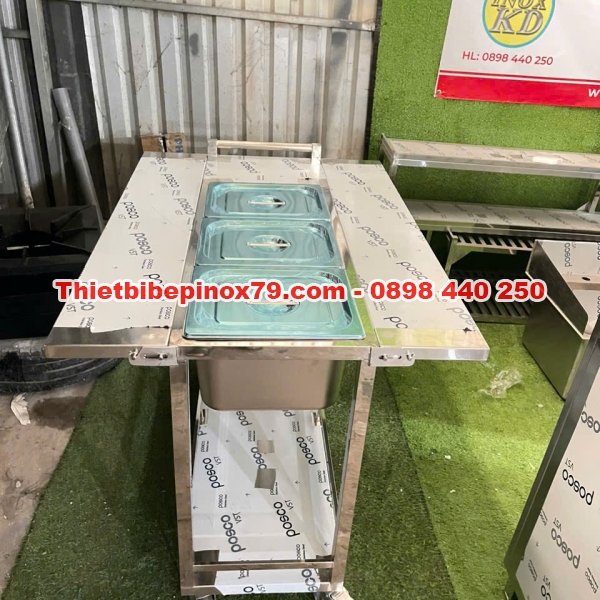 XE ĐẨY CƠM CANH TRƯỜNG MẦM NON