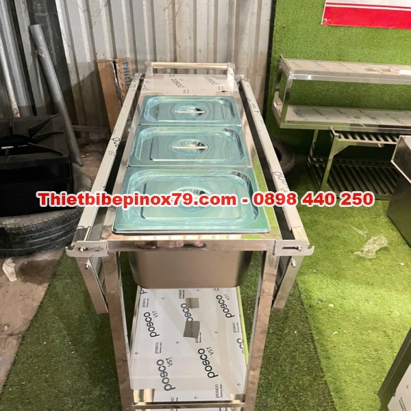 XE ĐẨY CƠM CANH TRƯỜNG MẦM NON