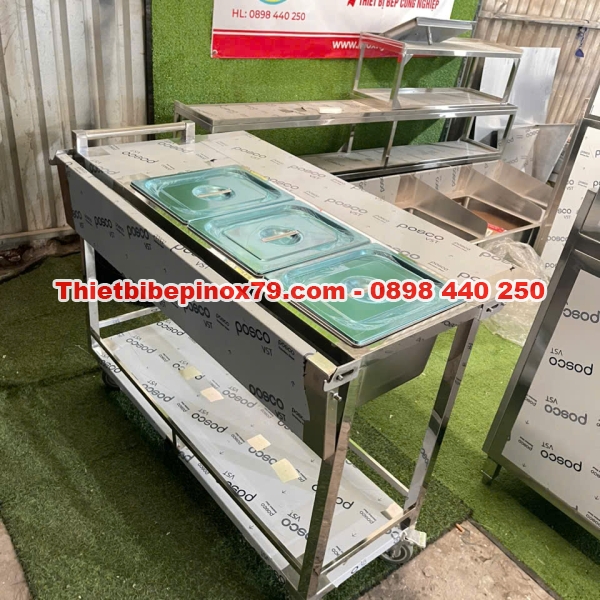 XE ĐẨY CƠM CANH TRƯỜNG MẦM NON