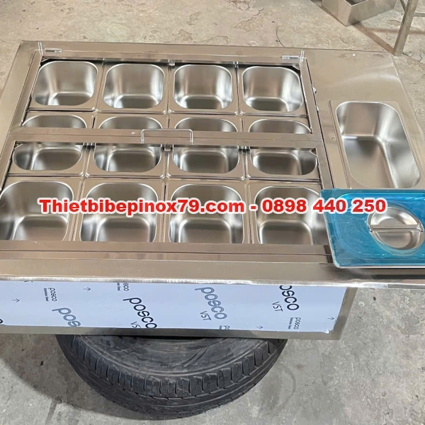 THÙNG ĐÁ INOX CÓ FOAM CÁCH NHIỆT GIỮ LẠNH TOPPING