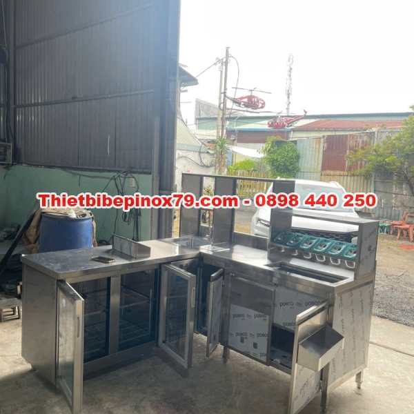 HỆ QUẦY PHA CHẾ INOX VÀ BÀN MÁT