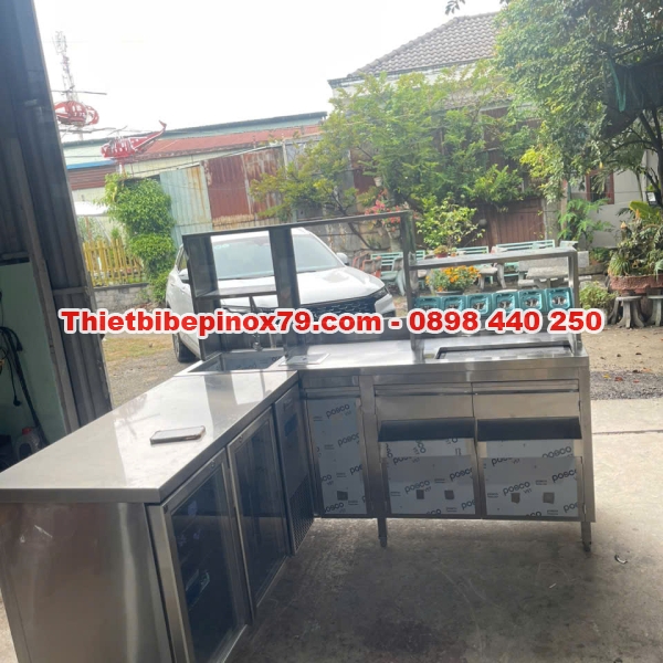 HỆ QUẦY PHA CHẾ INOX VÀ BÀN MÁT