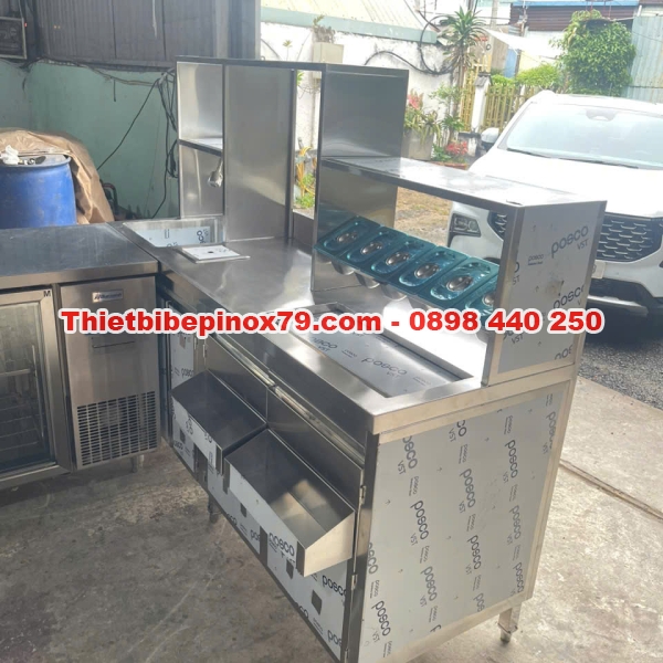 HỆ QUẦY PHA CHẾ INOX VÀ BÀN MÁT