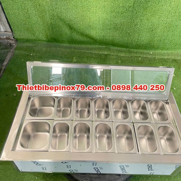 THÙNG ĐÁ INOX ƯỚP LẠNH KHAY TOPPING GIÁ RẺ