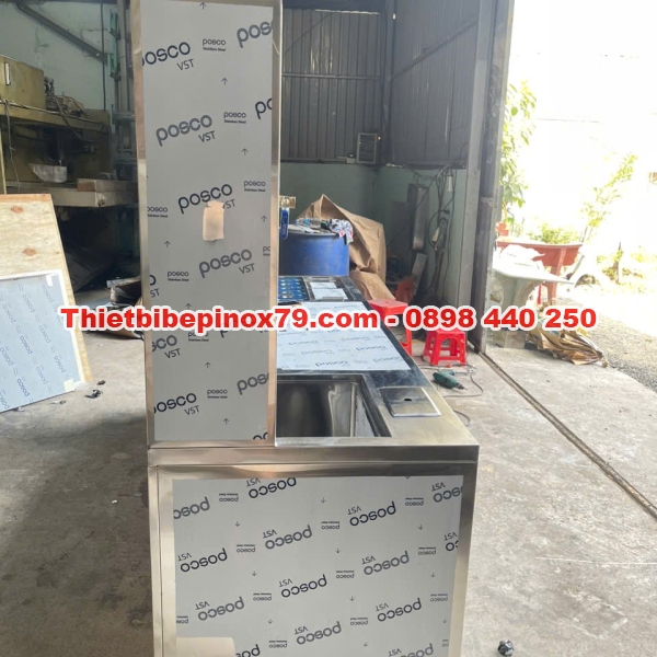 QUẦY PHA CHẾ TRÀ SỮA INOX 304 