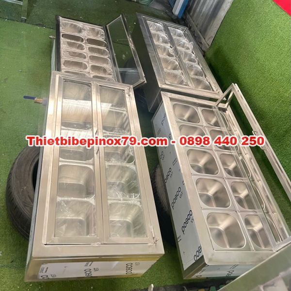 THÙNG ĐÁ INOX 304 KHÔNG BỊ TƯƠM NƯỚC ĐỔ MỒ HÔI GIỮ LẠNH TOPPING